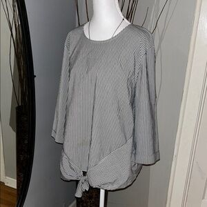 J.jill Striped Blue and White Women's Top